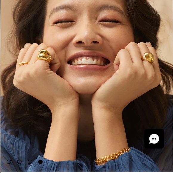 Monica Vinader Groove Chunky Knot Ring Gold Vermeil size 6 - Picture 6 of 7